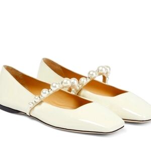 Jimmy Choo Ade Embellished Patent Flats